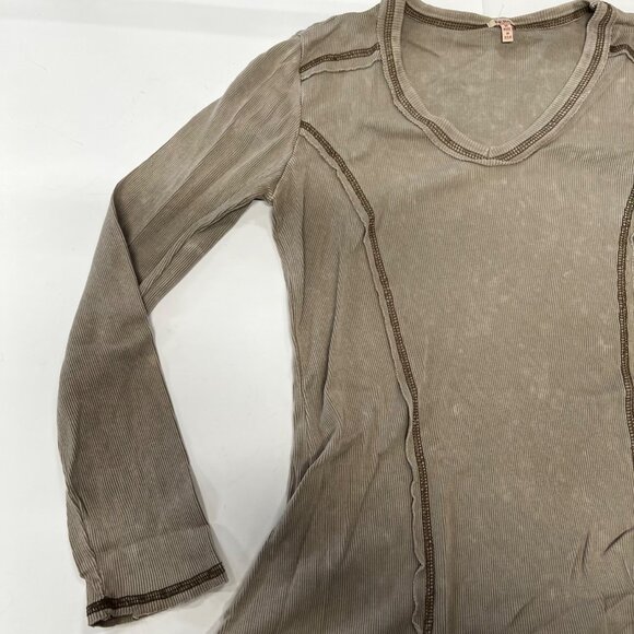 REBA long tunic flared asymmetrical hem top stitching ladies medium - Picture 3 of 13